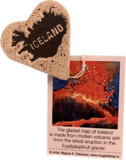 Handmade Magnet Heart And Compass Ceramic with Volcanic Ash by Maggi Handmade Magnet Heart And Compass Ceramic with Volcanic Ash by Maggi